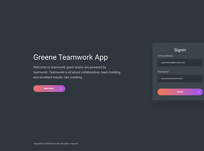 Teamwork Sign in page app design flat minimalist ui ux web website