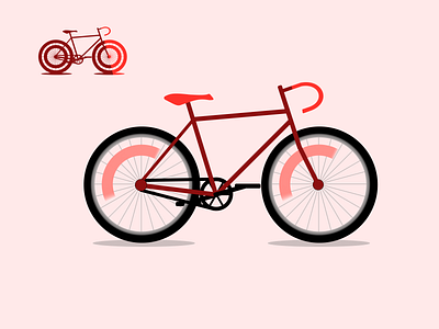 Bicycle design flat illustration minimal ux vector