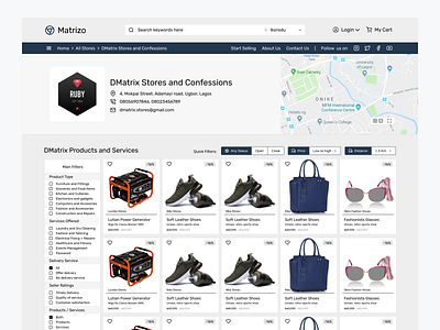 Matrizo Single Store Page