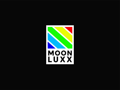 Moon Luxx Flat Logo branding clean color colorful creative design flat icon identity logo minimalist modern raindbow simple square vector