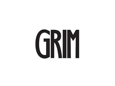 Grim Logo band branding design flat grim logo minimalist modern simple typography wordmark