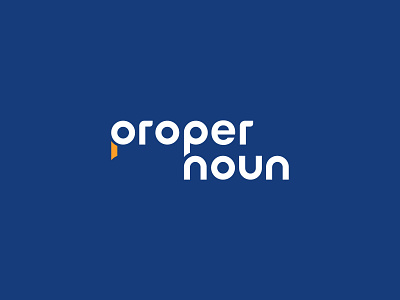 Proper Noun branding company corporate design flat lettermark logo minimalist modern simple typography vector wordmark