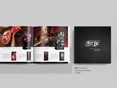 Six Condoms Catalog advertising branding catalog design catalogue design condom graphic design