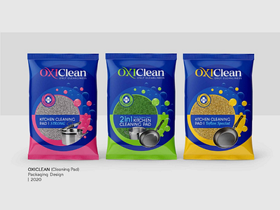 OxiClean Cleaning Pad packaging logo branding graphic