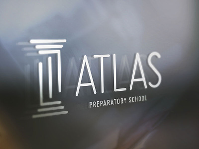 Atlas Preparatory School Logo atlas branding column logo preparatory school