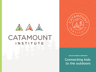 Catamount Institute Logo adventure badge brand branding circle colorado springs colorful education icon iconography kids logo mark nature outdoors seal