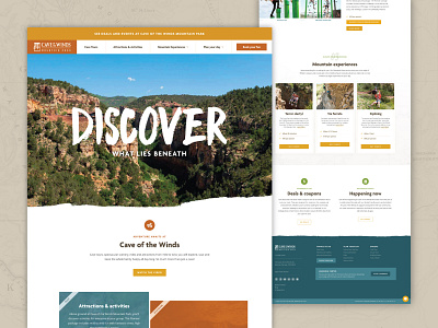 Cave of the Winds Website adventure attraction cave caving colorado springs discovery exploration explore outdoor redesign revamp tourism tourist underground update website