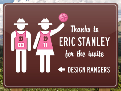Design Rangers Dribbble Thanks debut design rangers designrangers outdoor sign thanks