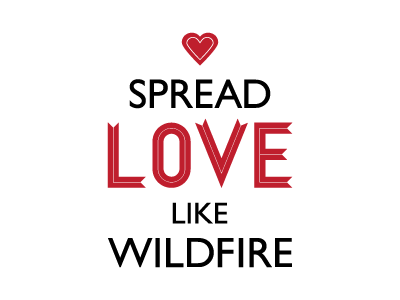 Spread Love 400x300 colorado community design rangers fundraiser illustration t shirt tshirt vector wild fire wildfire