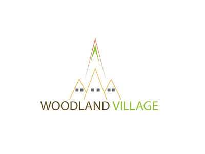 Real Estate & Mortgage company logo Woodland Village company brand logo company branding company logo company profile design icon illustrator logo typography vector woodland