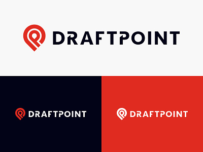 Draftpoint - Logo app bold branding draft fantasy live logo point sports stadium