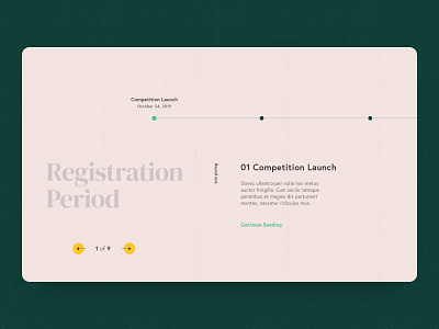 Competition Timeline - Web Design competition green timeline typography ui ux web
