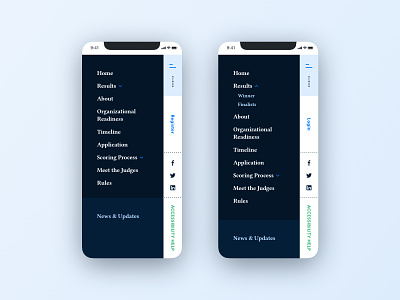 Menu Layout - Mobile blues challenge clean interface layout mobile navigation phone typography ui ux