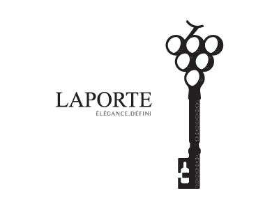 Laporte ai door grape illustrator key label logo vine vineyard wine wine bottle winery