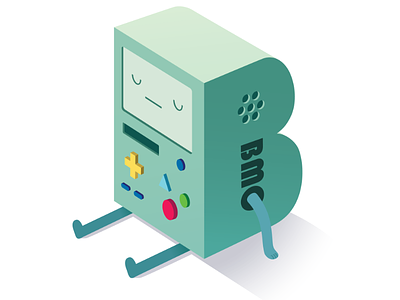 B is for BMO adventure time drop cap lettering