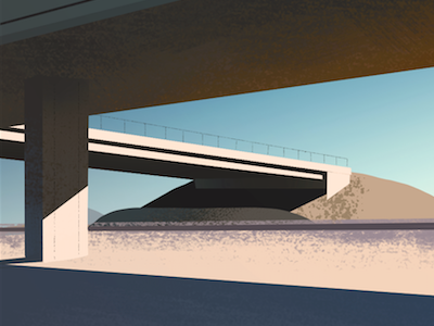 Underpass art highway illustration underpass
