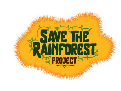 Save the Rainforest project art branding design illustration illustrator lettering logo type typography vector