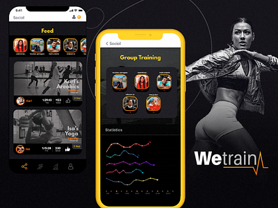 Wetrain app athlete design interface mobile sport ui ux workout