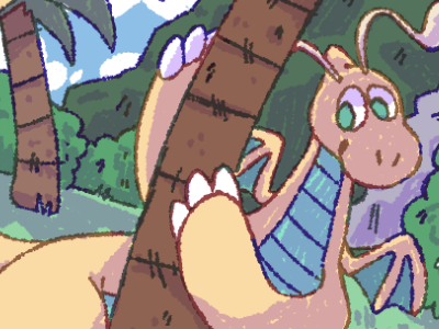 Island Adventure digital doodle dragonite painting pokemon