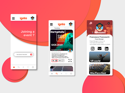 Event social media concept design figma mobile app design mobile ui social social media