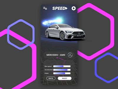 Car racing mobile game car concept mobile mobile app design