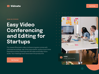 Video Conferencing SAAS Landing Page