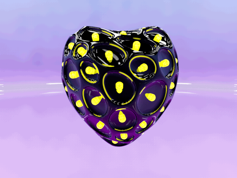 Heart beat 3d animation c4d heart illustration model skul