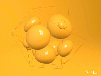 Softbody practice 3d animation ball c4d cinema 4d model yellow