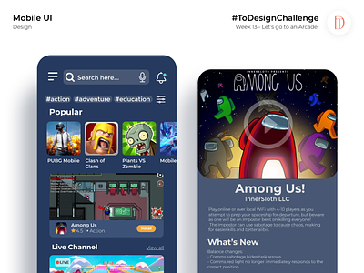 #ExploreGamePage design designchallenge exploregame games gaming mobileapp mobileapps ui uiinspiration uiux userinterface ux