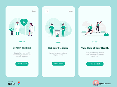 Health App Onboarding Page