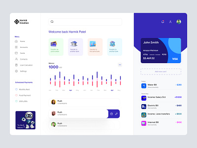 Bank Dashbord by Harmik Rudani on Dribbble