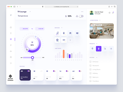 Smart Home Dashboard UI 3d animation app behance branding design dribbble figma free graphic design icon illustration logo motion graphics new ui ux vector web