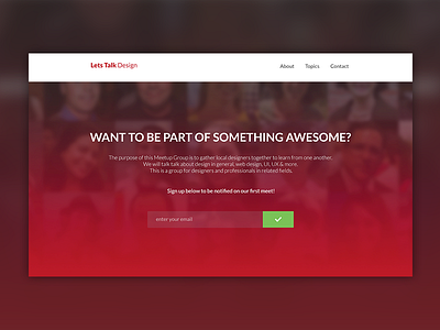 Let's Talk Design Landing Page