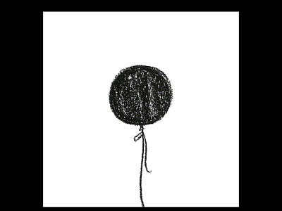 balloon charcoal illustration