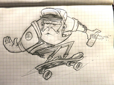 Mini Long Board Sketch mini long board pabst sketch