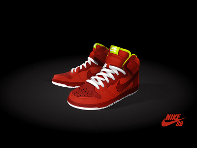 Nike SB Dunk High illustrator nike nike sb vector art