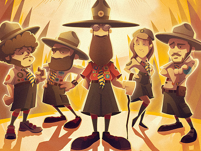 Enfants du Feu Poster 2015 cartoon enfants du feu illustrator scouts vectors