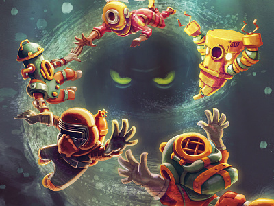 Enfants du Feu Poster 2016-2 cartoon enfants du feu monsieur maltais ocean sea monster underwater