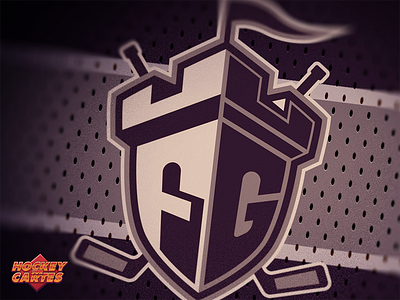 Granby Forteresse Logo forteresse hockey hockey on cards illustrator logo