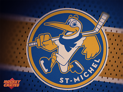 St-Michel Mouettes Logo hockey hockey on cards illustrator logo mouettes