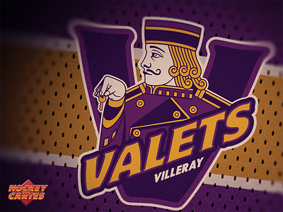 Villeray Valets Logo hockey hockey on cards illustrator logo valets