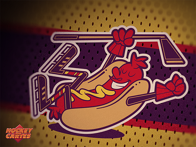 Hochelaga Beaux Sourires Logo hockey hockey on cards hot dog illustrator logo