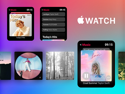 Apple Music on Apple Watch Redesign apple apple design apple watch applemusic design figma music player redesign ui ui ux ui design uidesign uiux ux ux ui ux design uxdesign uxui watch watchos