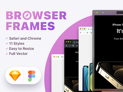 Browser Frames Mockups