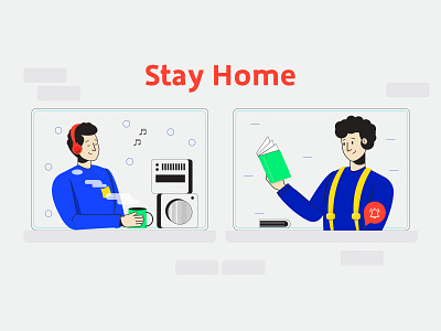 Stay Home adobe illustrator branding character design illustration stayhome vector