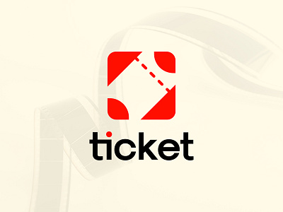 Ticket Logo Concept - Negative space