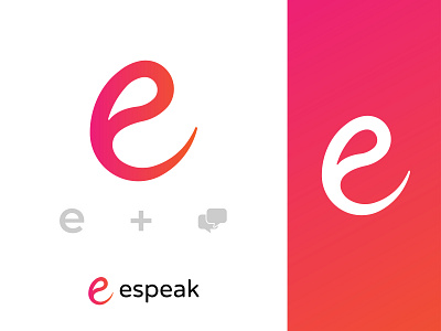 eSpeak logo - Messaging app logo chat logo creative logo flat logo logo design message messaging app logo minimalist modern logo
