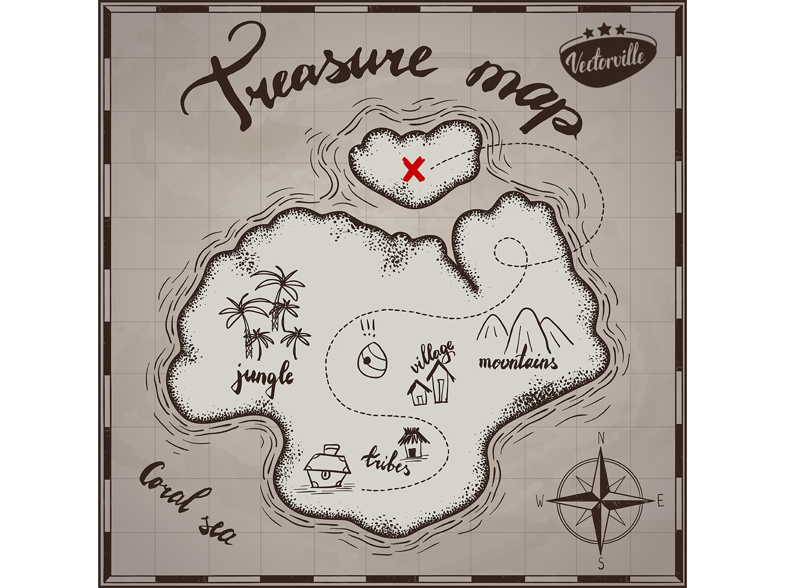 Treasure Map An A Paper By Anna Vectorville On Dribbble