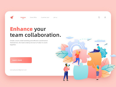 Enhance your team collaboration. design enhance illustration ui ui design web