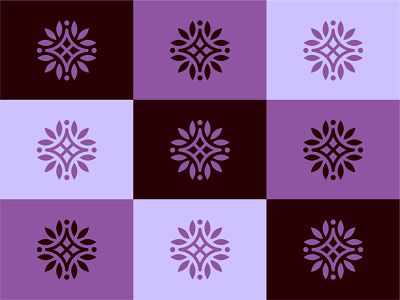 Logo Pattern floral geometric logo logodesign logotype pattern purple seamlesspattern vector